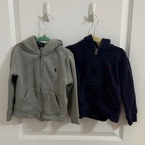 Polo by Ralph Lauren Kids Gray and Navy Cardigan Sweatshirts- 3T